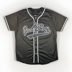 Bad Boy Biggie #10 Black Baseball Jersey XL Button-Up Shirt